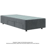 Sealy Spacesaver Left Side Drawer Long Single Bed Base Charcoal SVL-CHA-SXL hero image