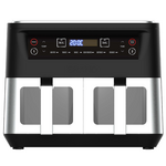 Kitchen Couture Dual View 10L Twin Basket Air Fryer Viewing Window Silver 0004409 hero image