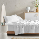 Linen House Augusta 500TC White Double Sheet Set 01708D052 hero image