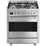Smeg 70cm Dual Fuel Freestanding Oven Stainless Steel CS7GMXA hero image