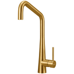 Oliveri Essente 316 Stainless Steel Square Goose Neck Mixer - Brushed Gold SS31670-AU hero image