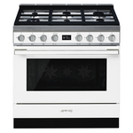 Smeg 90cm Portofino Freestanding Dual Fuel Oven/Stove White CPF9GPWHA hero image