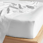 Linen House Augusta 500TC White King Fitted Sheet 50cm 01843D052 hero image