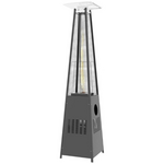 Havana Outdoors Steel Gas Pyramid Patio Garden Outdoor Heater Black Stainless Steel 10004936 hero image