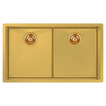 Abey Piazza Double Square Bowl Sink Eureka Gold CR340DG hero image