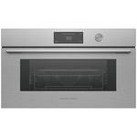Fisher & Paykel Series 9 76cm Contemporary Compact Combi-Microwave Oven with Air Fry Silver OM76NCUDX3 hero image