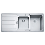 Franke Hydros 1 and 3/4 Bowl Sink with Left Hand Drainer HDX624LHD hero image