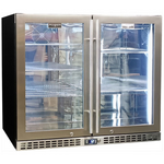 Schmick 233L Triple Glazed Quiet Under Bench Stainless Steel Bar Fridge SK206-SS hero image
