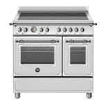 Bertazzoni Heritage Series 90 cm Induction Top with Electric Double Oven Cooker Stainless Steel HER95I2EXT hero image