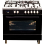 Artusi 90cm Dual Fuel Black Freestanding Oven CAFG91B  hero image