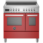 Bertazzoni Professional Series 90cm 5-Zone Induction Cooktop with Electric Double Oven Cooker Rosso PRO95I2EROT hero image