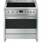 Smeg 90cm Classic Stainless Steel Pyrolytic Freestanding Oven A1PYID-9 hero image