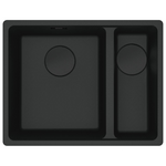 Franke Maris 340/150mm 1 and 1/2 Bowl Right Topmount Sink Matte Black MRG660-SBRMBB hero image