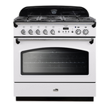 Falcon 90cm Classic FX Stone White-Chrome Dual Fuel Freestanding Oven CLA90FXDFWHCH hero image