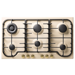 ILVE Nostalgie 86cm Gas Cooktop Antique White and Brass HCB906CNAWG hero image