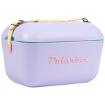 Polarbox Rainbow 20L Cooler Lilac with Yellow Strap and Rose Logo & Rivet PLBR20LR hero image
