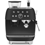 Smeg 50s Style Espresso Coffee Machine with Grinder Matte Black EGF03BLMAU hero image