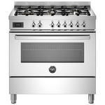 Bertazzoni 90cm Professional Stainless Steel Dual Fuel Freestanding Oven PRO96L1EXT hero image