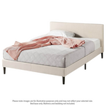 Zinus Liam Classic Home Double Upholstered Fabric Bed Base Beige AU-FPPPBG-12D hero image