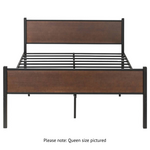 Zinus Queen Tucker Bed Frame Metal & Bamboo Wood Base Brown AU-FBOBH2-14Q hero image