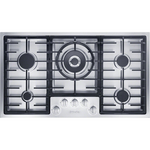 Miele 90cm 5 Burner Natural Gas Cooktop with Dual Wok Burner Stainless Steel KM2354G hero image