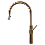 Titan Essentials Lite Gooseneck Pull Out Kitchen Mixer Tap - Brass TTBRXP hero image