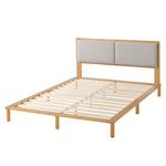 Zinus Arden Queen Bamboo Wood Bed Frame with Upholstered Headboard AU-FPWNH8ZC-08Q hero image