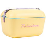 Polarbox Rainbow 20L Cooler Yellow with Lilac Strap and Rose Logo & Rivet PLBR20YR hero image