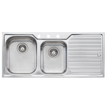 Oliveri Diaz 1 and 3/4 Bowl Topmount Sink with Right-Hand Drainer DZ111-3TH hero image