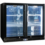 Schmick 233L Heated Glass Quiet Under Bench Black Bar Fridge SK206-B-HD hero image