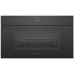 Fisher & Paykel Series 9 76cm Minimal Handleless Compact Combi-Microwave Oven Black OM76NMUNB3 hero image