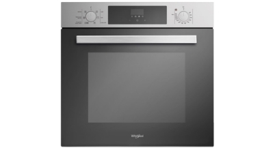 A stainless steel Whirlpool 60cm built-in multi-function oven with soft closing door sold in Australia by Appliances Online with free delivery