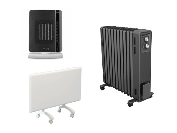 Electric panel and column heaters can be effective for warming small spaces.