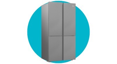 The Beko 575L Four Door Refrigerator Platinum BFR575PX sold in Australia by Appliances Online