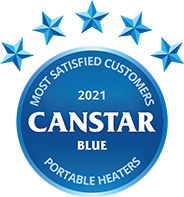 Canstar Blue Most Satisfied Customers Portable Heaters - 2021