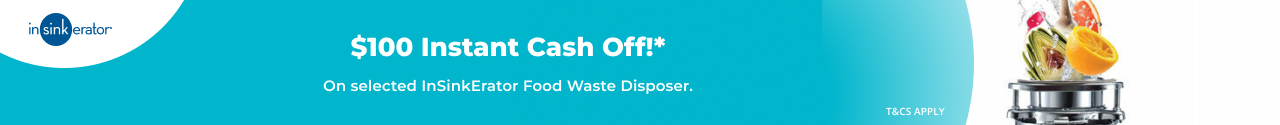 $100 Cash Off on selected InSinkErator