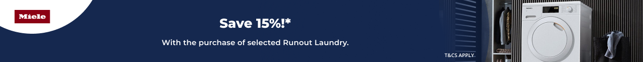 Save 15% on selected Runout Miele Laundry